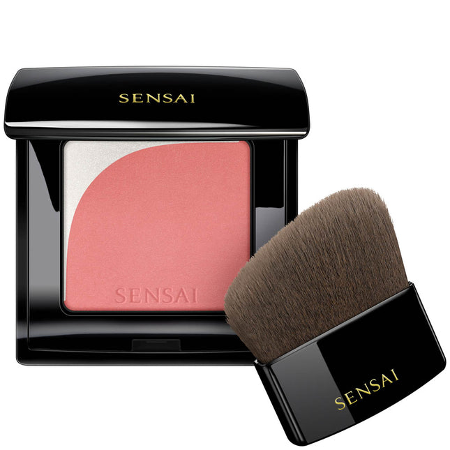 Sensai blush compact with brush on a white background